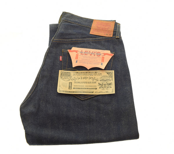 リーバイス Levi's 50S-XX DEAD STOCK デッドストック 日本製 復刻 99年製 90年代 90's 90s BIG E 赤耳 501xx 501  デニム ブルー W34L36 103MB-604