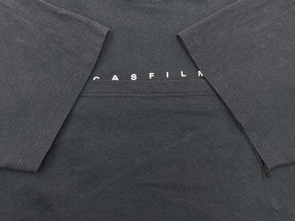 ヴィンテージ vintage 90s 90年代 Lucasfilm ルーカスフィルム THX 企業T ムービーT Stedman USA製 両面 黒 Tシャツ プリント ブラック Lサイズ 104MT-1613