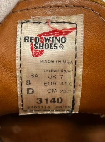レッドウィング RED WING Work Chukka ワークチャッカブーツ オロイジナル 3140 メンズ靴 ブーツ チャッカ ブラウン 26cm 101sh-2156