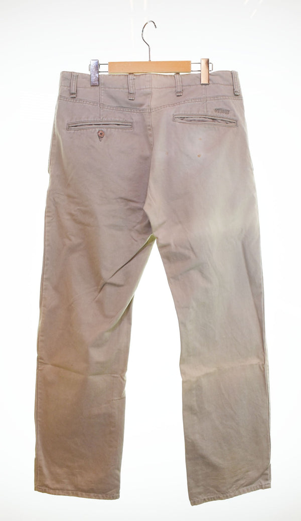 ステューシー Stussy  00s ロゴ刺繍 極太 チノパン ベージュ 34 103MB-555