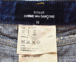 トリココムデギャルソン tricot COMME des GARCONS AD2005 00s 00's 異素材切り替え デニム ウール ドッキング TP-S014 スカート マルチカラー Mサイズ 103LB-11