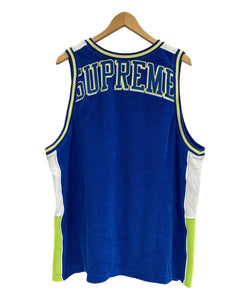 シュプリーム SUPREME TERRY BASKETBALL JERSEY テリー バスケットボール ジャージ ゲームシャツ タンクトップ ノースリーブ ブルー Lサイズ 101MT-3404