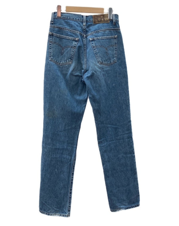 ダブルアールエル RRL 90s DENIM PANTS デニム パンツ ボタンフライ ジーパン ジーンズ USA製 Ralph Lauren インディゴ 青 ロゴ R001 デニム ブルー 30/32 104MB-231