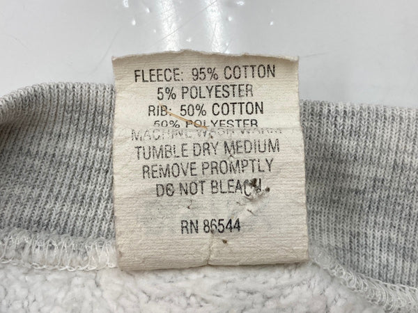 ミリタリー Military 80s 80年代~ USMA BISTEX 染み込み アメリカ軍 USA製 サイドリブ 灰色 スウェット プリント グレー Lサイズ 104MT-2255