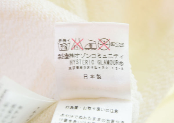 ヒステリックグラマー  HYSTERIC GLAMOUR THE ROLLING STONES ローリングストーンズ 半袖スウェットバンドＴ 白 0221CS04 Tシャツ ホワイト Mサイズ 103MT-2729