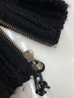 ヒステリックグラマー HYSTERIC GLAMOUR Cowichan Knit Cardigan カウチン ニット カーディガン GRANTED MONSTER 音符 ドクロ ジップアップ ジャケット 黒 02183ND05 カーディガン ロゴ ブラック Sサイズ 104MT-2223