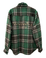 ウィンダンシー WIND AND SEA 23AW SHAGGY PLAID CPO SHIRT JACKET シャギー チェック シャツ ジャケット 起毛 長袖 緑 WDS-O-FAL-24-Q1-JK-08 ジャケット チェック グリーン Lサイズ 104MT-1784