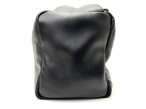 バケットバゲージ Bucket Baggage Puff Cube Medium シープレザー ハンドバッグ レディース ブラック 601bag-9