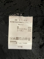 ニードルス Needles 23SS Cabana Shirt - C/PE/R Lace Cloth / Flower カバナシャツ レースクロス/フラワー MR252 半袖シャツ ブラック Mサイズ 101MT-3098