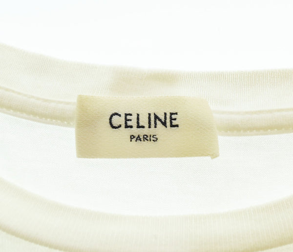 セリーヌ Céline CELINE エディ期 LOGO PRINT Tee ロゴ プリント Tシャツ  2X308916G Tシャツ ホワイト Sサイズ 103LT-135