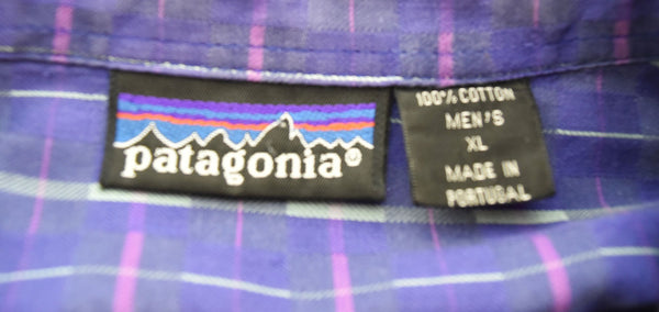 パタゴニア PATAGONIA Patagonia 00's 100% cotton チェック シャツ 長袖シャツ パープル LLサイズ 103MT-2694