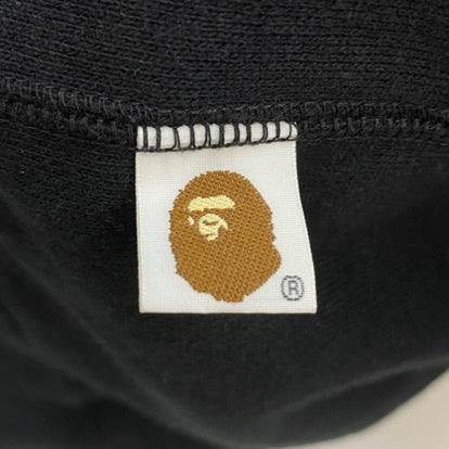 ア ベイシング エイプ A BATHING APE 00s ジップ フーディー ベスト スワロフスキー zip hoodie vest SWAROVSKI ノースリーブパーカー ブラック Lサイズ 201MT-4614