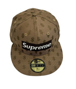 シュプリーム SUPREME ×NEW ERA  MONOGRAM BOX LOGO  ニューエラ モノグラム ボックスロゴ ベースボールキャップ 帽子 メンズ帽子 キャップ ブラウン 101hat-140