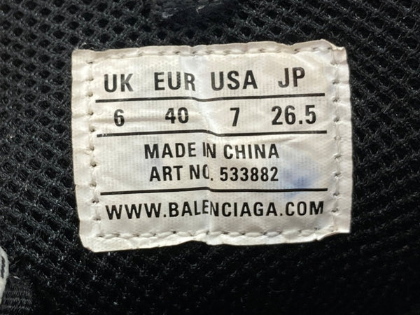 バレンシアガ BALENCIAGA ジャンク品 Triple-S Trainers トリプル エス トレーナー トリエス ダッド シューズ 40 黒 533882 メンズ靴 スニーカー ブラック 26.5cm 104S-914