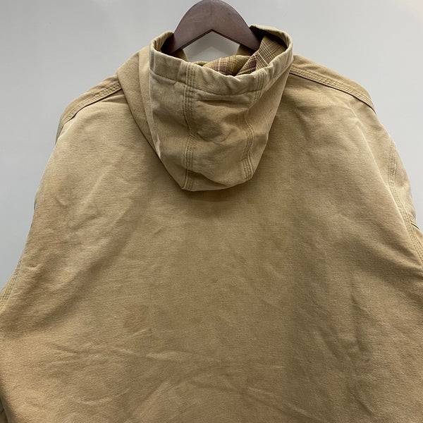 【曜日割引対象外】 カーハート Carhartt アクティブジャケット ペンキ チェックライナー ジャケット ベージュ 201MT-4360 VB