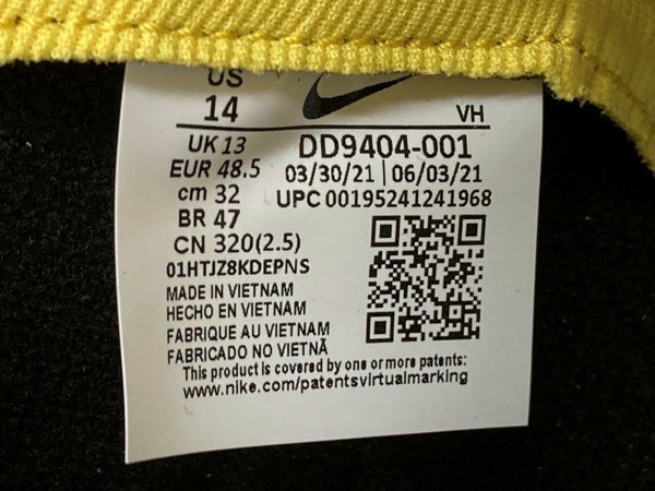 ナイキ NIKE 21年製 DUNK HI 1985 SP YELLOW ACID WASH ダンク ハイ イエロー アシッド ウォッシュ シューズ 黄 黒 DD9404-001 メンズ靴 スニーカー ブラック サイズ 32 104S-674