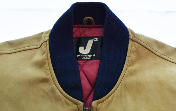 ミスタージュンコ Mr.JUNKO オール レザー スタジャン バイカラー Vintage 80'S 80年代 COW LEATHER カウレザー 牛革 M ジャケット マルチカラー Mサイズ 103MT-3441