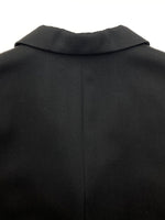 コムデギャルソン COMME des GARCONS BLACK LONG COAT ロング コート ドッキング ボタン チェスター アウター ジャケット 黒 1E-J009 ジャケット 無地 ブラック Mサイズ 104MT-1551