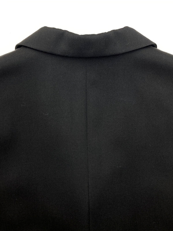 コムデギャルソン COMME des GARCONS BLACK LONG COAT ロング コート ドッキング ボタン チェスター アウター ジャケット 黒 1E-J009 ジャケット 無地 ブラック Mサイズ 104MT-1551