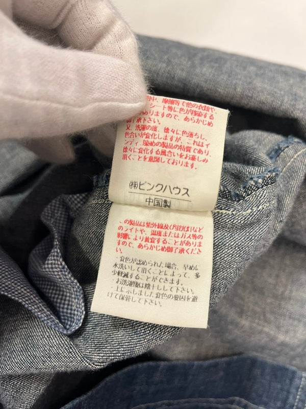 ピンクハウス PINK HOUSE デニムワンピース オーバーオール エプロンワンピース 刺繍 犬 青 P017TFA30 ワンピース ブルー 101LT-173