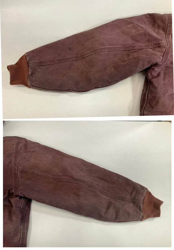 カーハート Carhartt 00's アクティブジャケット アクティブパーカー ワークジャケット ジップアップ ダック地 ダスティープラム VINTAGE ヴィンテージ WJ130 DPM WOMENS L ジャケット パープル 101MT-5327