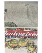 ヴィンテージ vintage 90s 90's DELTA Budweiser WORLD PARTY 2000 ©1999 バドワイザー カエル フロッグ FLOG XL Tシャツ グレー LLサイズ 101MT-2959