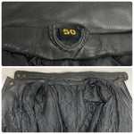 【曜日割引対象外】 アメカジ系 LEATHER ITEM レザージャケット コート ジャケット ブラック 50サイズ 201MT-4461 VB