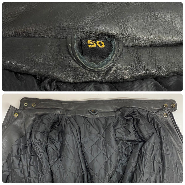 【曜日割引対象外】 アメカジ系 LEATHER ITEM レザージャケット コート ジャケット ブラック 50サイズ 201MT-4461 VB