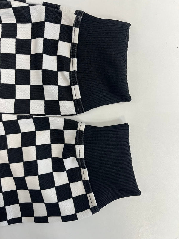 フレッドペリー FRED PERRY トラックジャケット ボンバージャケット 総柄 ブロックチェック J1105 サイズ42 ジャージ ブラック 101MT-4775