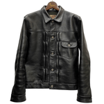 【曜日割引対象外】 ワイツーレザー Y'2 LEATHER ANILINE HORSE 1st Type G JACKET ジャケット ブラック 42サイズ 201MT-3637 VB