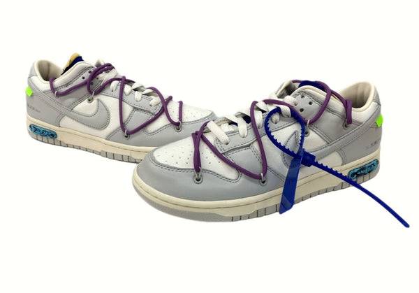 ナイキ NIKE 21年製 × OFF-WHITE オフ ホワイト NIKE DUNK LOW 1 OF 48 NEUTRAL GREY ダンク ロー シューズ 灰 DM1602-107 メンズ靴 スニーカー グレー 27cm 104S-662