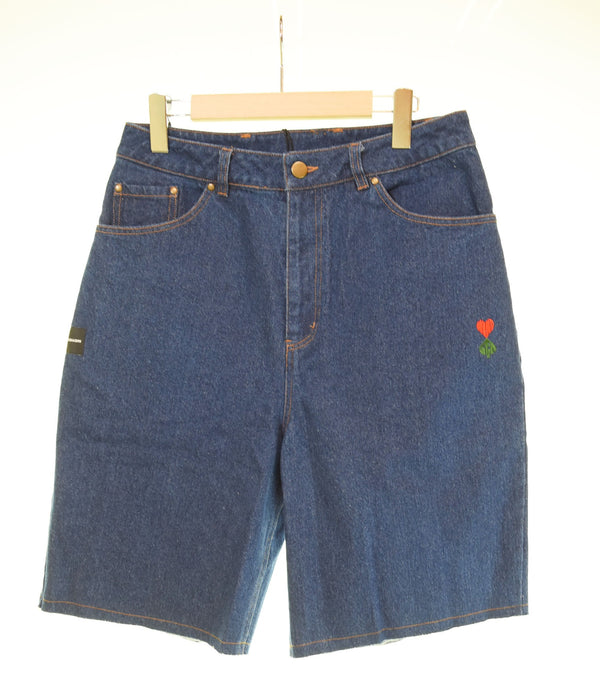 ウィンダンシー WIND AND SEA heart spade Denim Pants デニムハーフパンツ WDS-O-HESP-23-Q4-06 ハーフパンツ ブルー Lサイズ 103MB-566