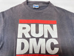 ヴィンテージ VINTAGE ITEM 80's Run-D.M.C. RUN DMC ラン ディーエムシー Tougher Than Leather Hanes 両面プリント 袖裾 シングルステッチ XL Tシャツ プリント グレー 104MT-168