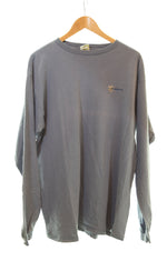 パタゴニア PATAGONIA 90s 90's 90年代 USA製 BENEFICIAL ロゴ プリント 長袖Tシャツ 青 ロンT ブルー Lサイズ 103MT-1998