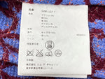コムデギャルソン COMME des GARCONS 00s アクリルニットジャケット ウール混 異素材 ボタンレス 内ポケット 刺繍 RED 赤 ORANGE オレンジ PURPLE パープル 紫 GM-J011 ジャケット 総柄 マルチカラー Sサイズ 104LT-130