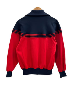 アディダス adidas ヴィンテージ トラックジャケット 西ドイツ 赤 紺  ジャージ ネイビー 101MT-4276