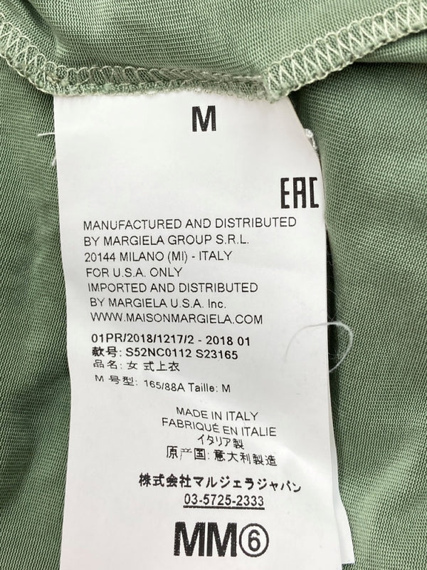 エムエムシックス MM6 メゾンマルジェラ Maison Margiela 18SS メッシュ レイヤード タンクトップ ノースリーブ BLACK 黒 S52NC0112 S23165 半袖カットソー 無地 ブラック Mサイズ 104LT-159