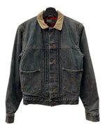 ラルフローレン RalphLauren 2nd type BLACK DENIM JACKET ブラック デニム ジャケット 裏地ブランケット 襟コーデュロイ Gジャン 黒 ジャケット ロゴ ブラック Lサイズ 104MT-1527