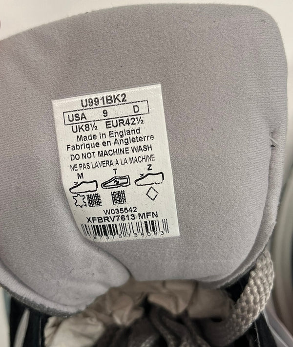 ニューバランス new balance Made in UK 991v2 黒 U991BK2 メンズ靴 スニーカー ブラック UK 8 1/2 101sh-2141