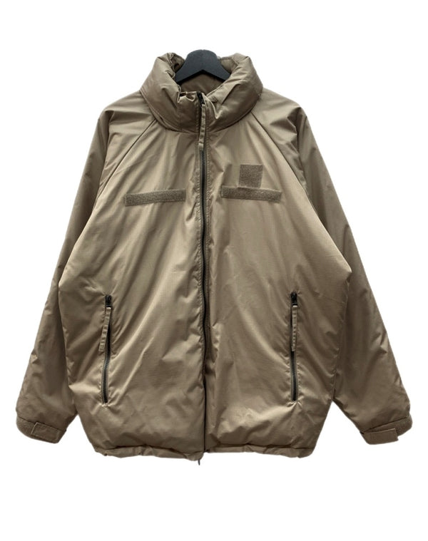 タイオン TAION GLOSTER別注 MILITALY LEVEL7 JACKET ミリタリー レベル ジャケット ダブルジップ ダウン アウター 薄茶 ジャケット 無地 ベージュ Lサイズ 104MT-1863