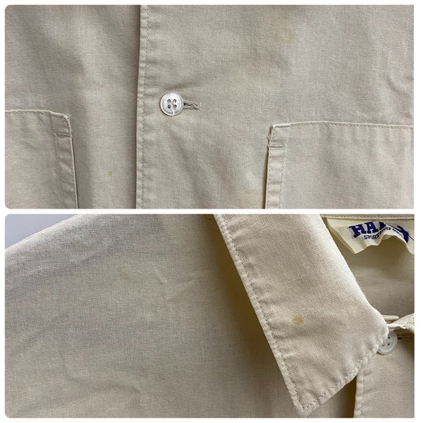 【曜日割引対象外】 ハイスポーティングギア HAI SPORTING GEAR 80's ツートーン切替 長袖シャツ ホワイト Mサイズ 201MT-4367 VB