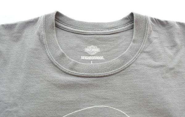 ネイバーフッド NEIGHBORHOOD NEIGHBORHOOD × HARLEY DAVIDSON ハーレーダビッドソン コラボ 22AW スカル Tシャツ グレー Lサイズ 103MT-2744