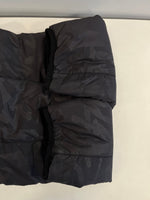 ステューシー STUSSY ロゴ総柄 無地 リバーシブル パフジャケット 中綿ジャケット 黒 ジャケット ブラック Lサイズ 101MT-5411