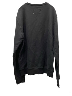 メゾンマルジェラ Maison Margiela  アップサイドダウンロゴ 刺繍 クルーネック スウェット S50GU0166 54 ブラック 601MT-42