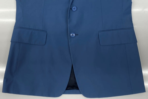 プラダ PRADA TAILORED JACKET テーラード ジャケット シングル スーツ 青 サイズ 48R ジャケット 無地 ブルー 104MT-1642