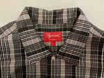 シュプリーム SUPREME Metallic Plaid S/S Shirt Black 23SS メタリック 半袖 シャツ 黒 ロゴ 半袖シャツ チェック 半袖シャツ ブラック Lサイズ 101MT-2860