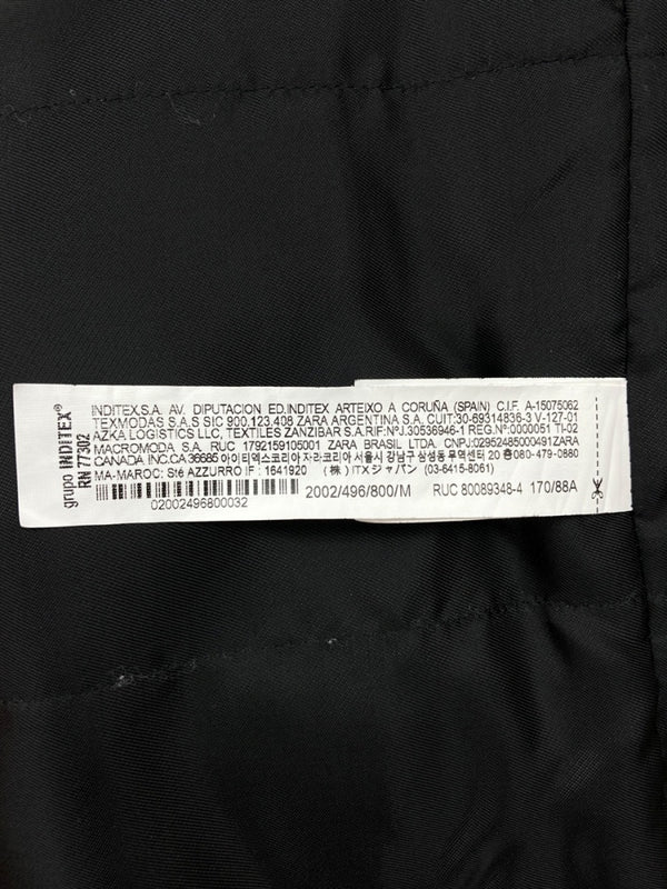 ザラ ZARA × ADER ERROR アーダー エラー Oversized Bomber Jacket オーバーサイズ ボンバー ジャケット A to Z アウター 黒 US M ジャケット ワンポイント ブラック 104MT-2090