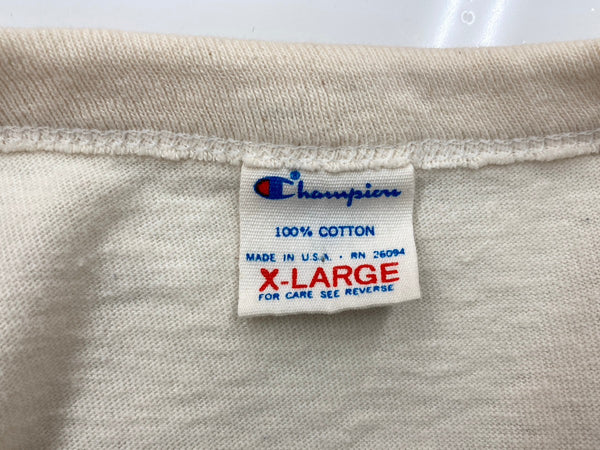 チャンピオン Champion 80s 80年代 トリコタグ 後期 染み込み USA製 Central Michigan カレッジ フットボール ロンT プリント マルチカラー XLサイズ 104MT-1722