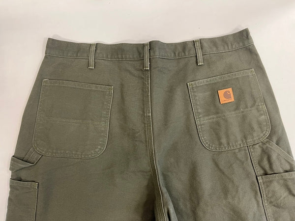 カーハート Carhartt Washed Duck Flannel Lined ウォッシュド ダック フランネル ラインド ペインターパンツ B111 MOS チノパン カーキ W40×L32 101MB-668