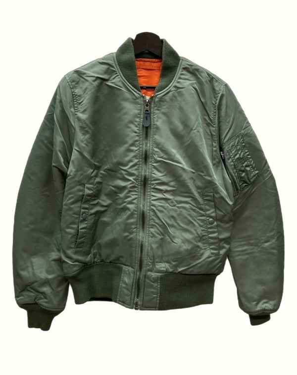 ウィンダンシー WIND AND SEA 19AW REVERSIBLE MA-1 リバーシブル ジャケット フライト アウター オレンジ 緑 WDS-19A-JK-07 ジャケット 無地 カーキ Lサイズ 104MT-882